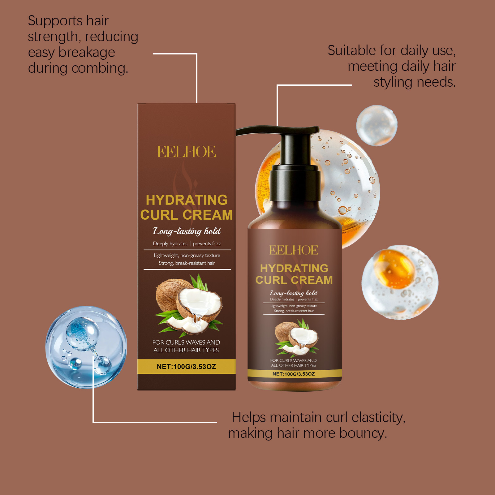 Curl Styling Cream for Wavy an - Hair Care Long Hair ulasan dan harga