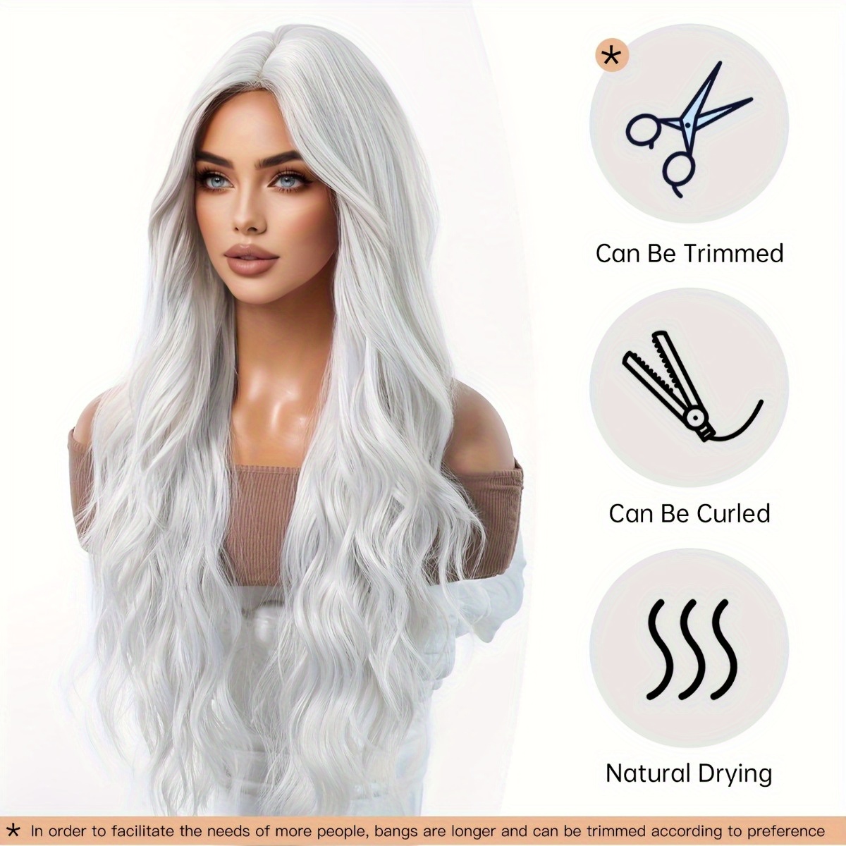 Anxin Brand Synthetic Fiber Wi - Hair Care Long Hair ulasan dan harga