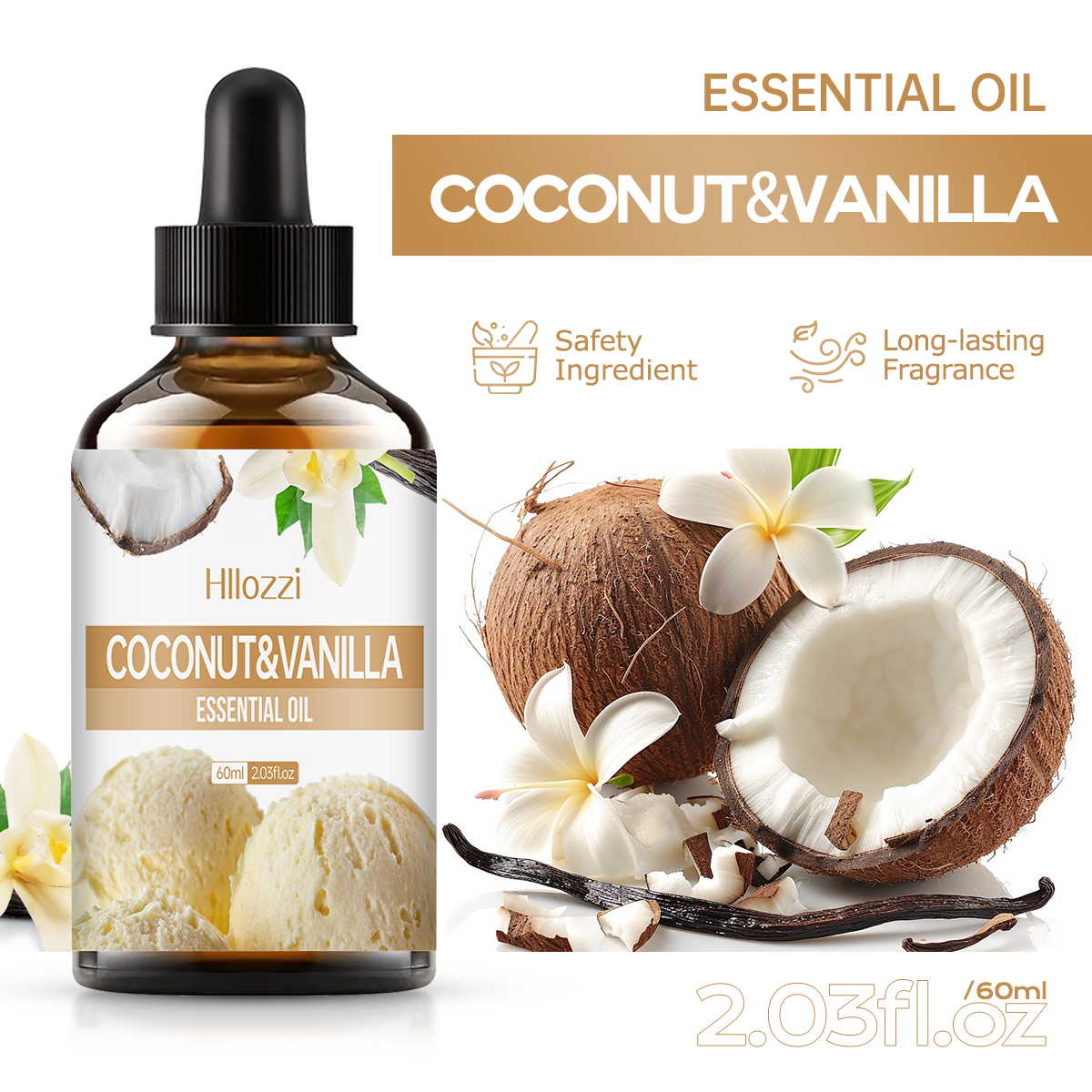 Coconut Vanilla Essential Oil  - Hair Care Fragrance Essential Oil ulasan dan harga