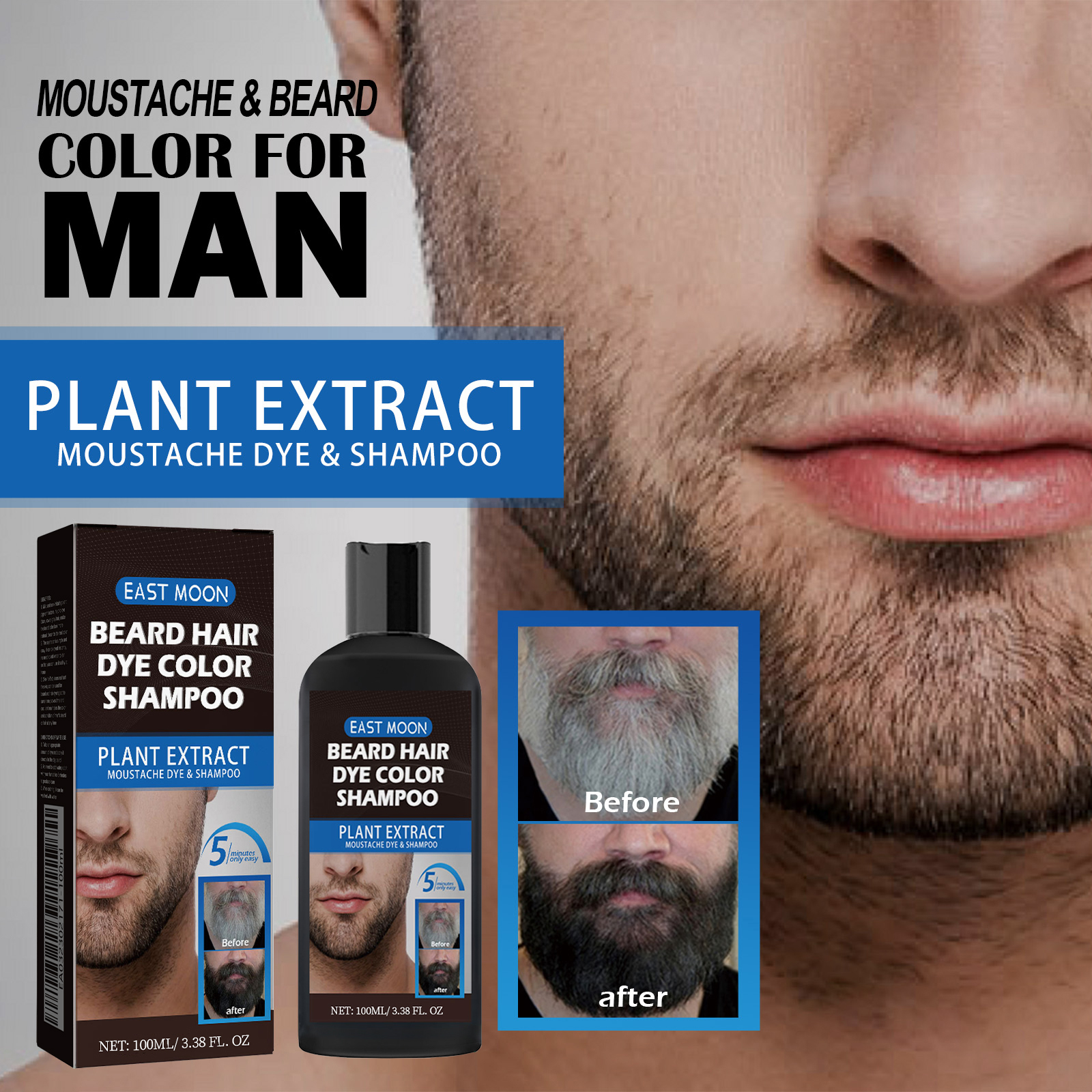 100Ml Beard Dye Care Shampoo S - Hair Care Long Hair ulasan dan harga