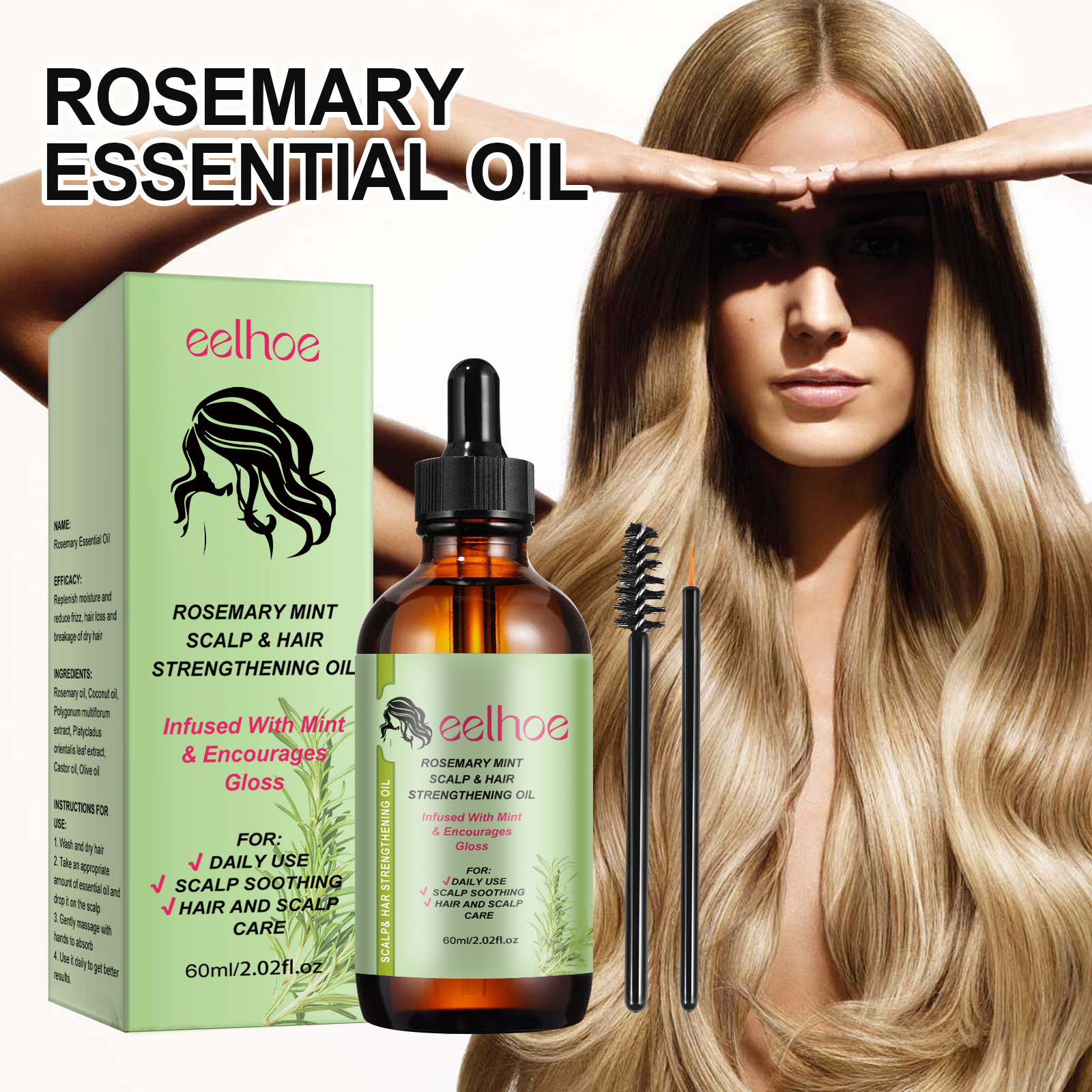 Eelhoe Rosemary Hair Care Seri - Hair Care Olaplex ulasan dan harga