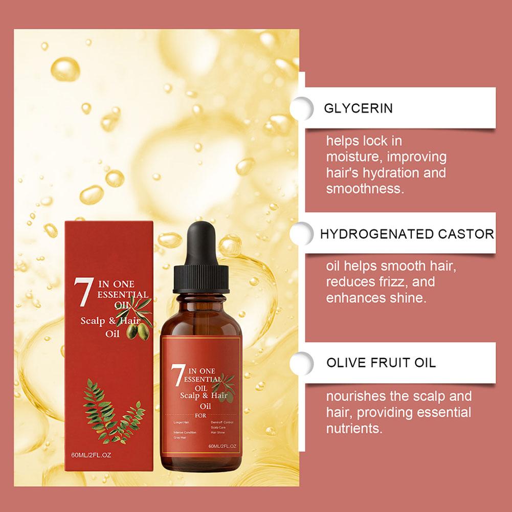 1-5X 60ml 7-in-1 Essential Sca - Hair Care Fragrance Essential Oil ulasan dan harga