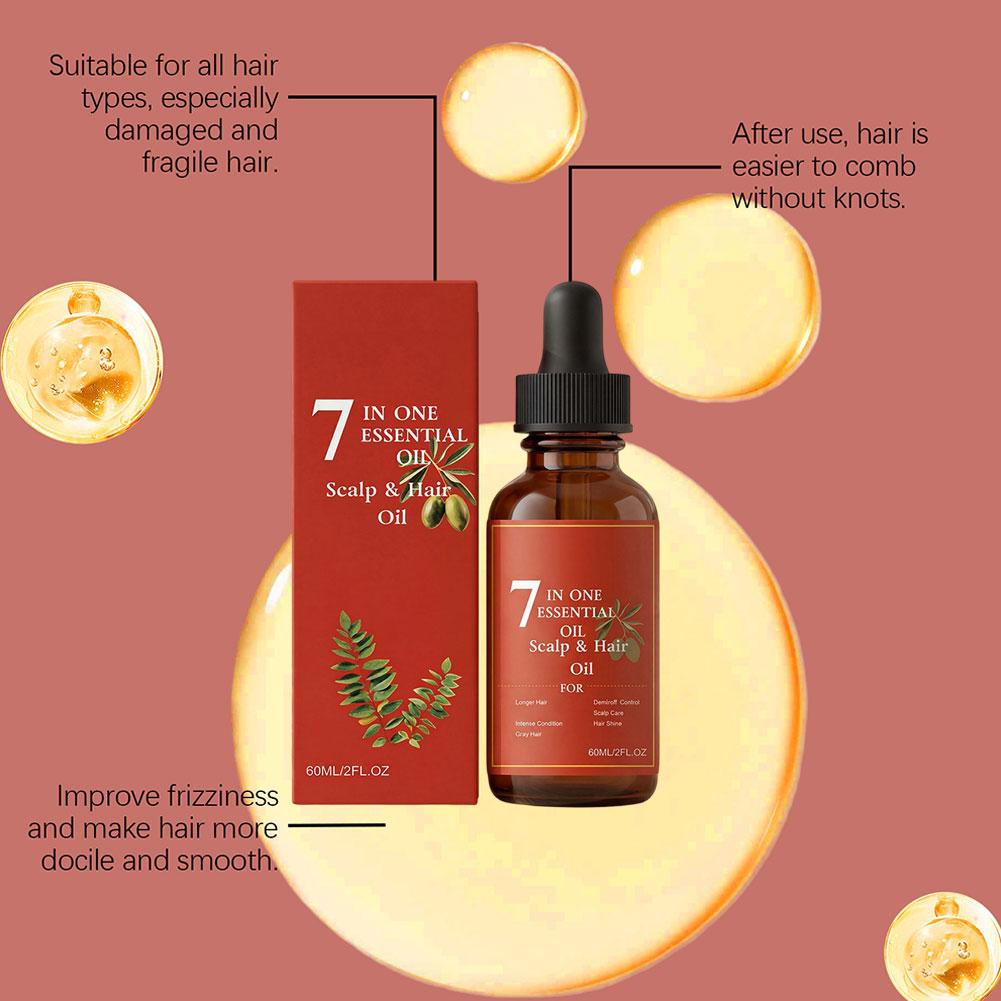 1-5X 60ml 7-in-1 Essential Sca - Hair Care Fragrance Essential Oil ulasan dan harga
