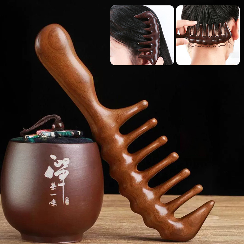 Natural Sandalwood Hair Combs  - Hair Care Long Hair ulasan dan harga
