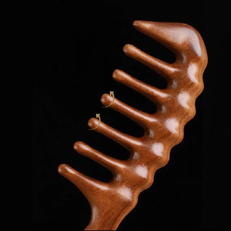 Natural Sandalwood Hair Combs  - Hair Care Long Hair ulasan dan harga