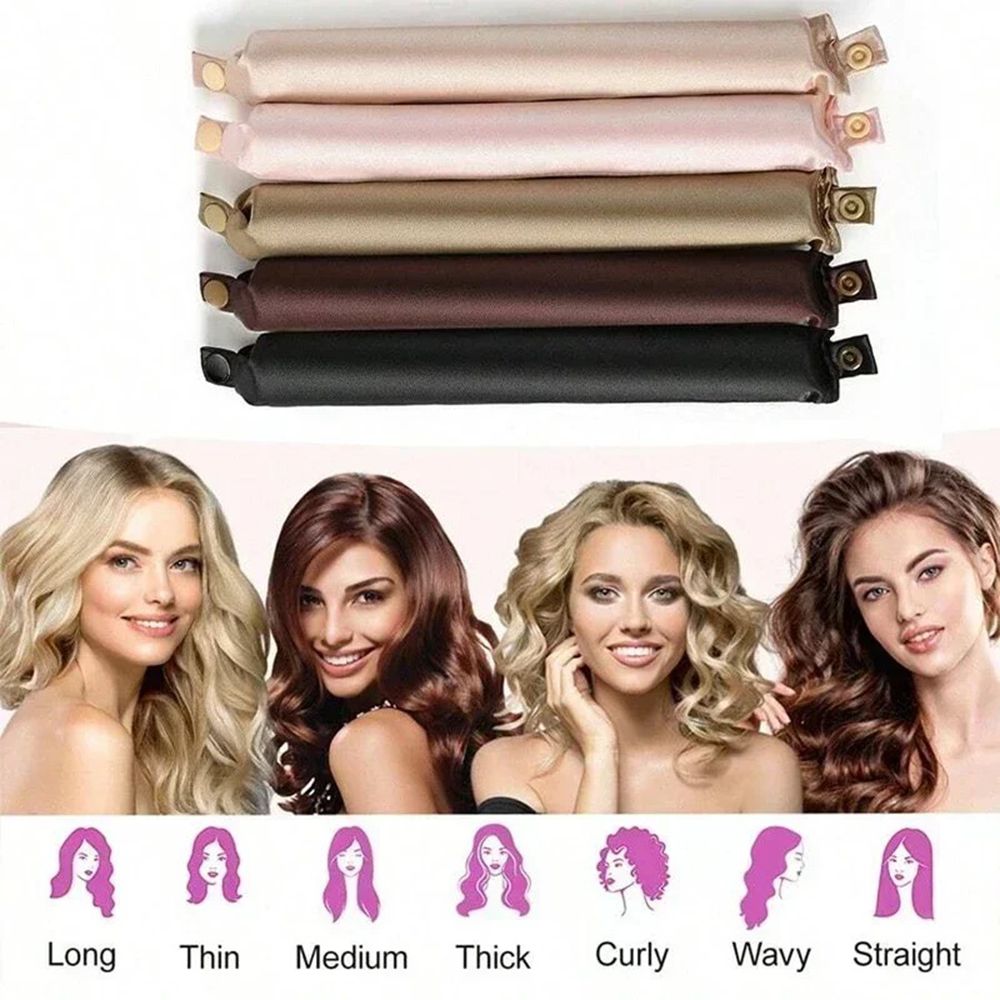 5pcs Heatless Curling Rod Set  - Hair Roller Set Flexi ulasan dan harga