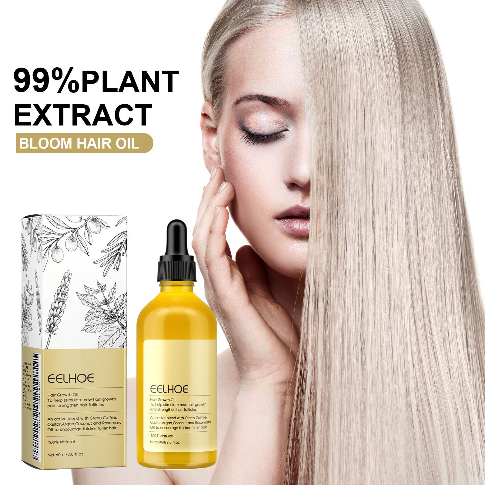 1/2/3pcs Natural Hair Growth O - Hair Care Fragrance Essential Oil ulasan dan harga