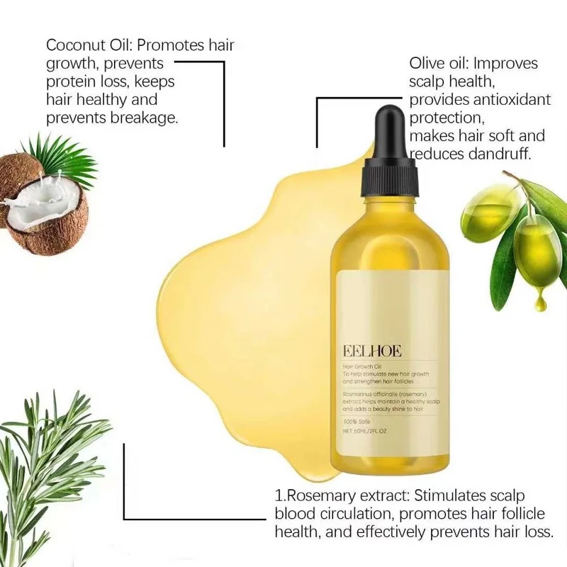 1/2/3pcs Natural Hair Growth O - Hair Care Fragrance Essential Oil ulasan dan harga