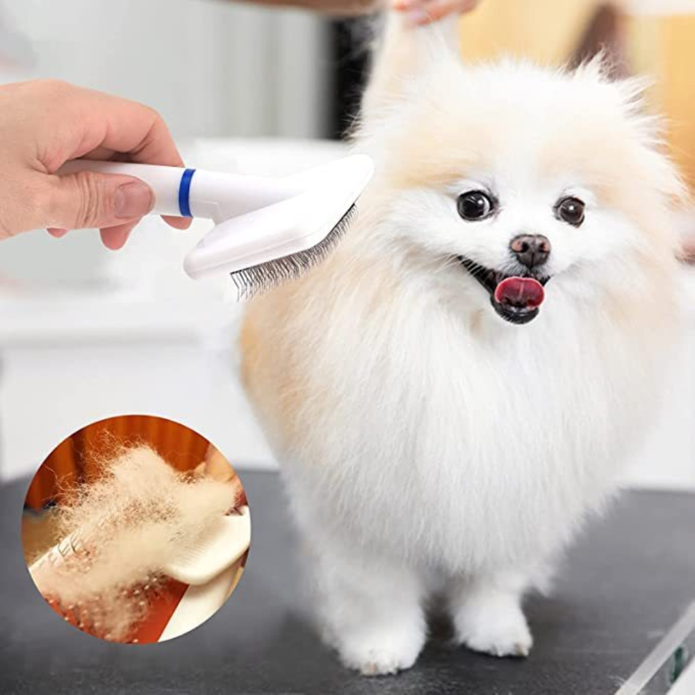 Pet Grooming Brush Self Cleani - Hair Care Is Self Care ulasan dan harga