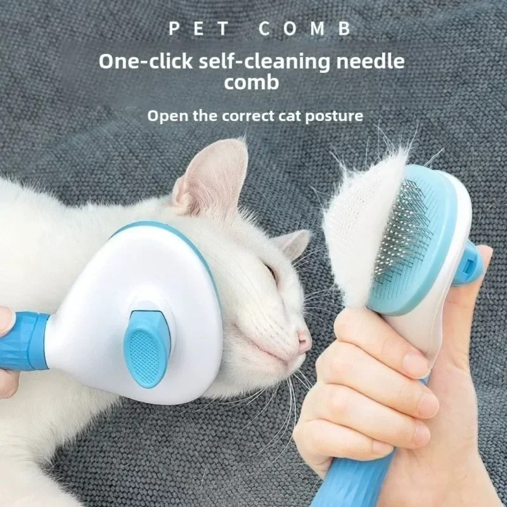 Pet Grooming Brush Self Cleani - Hair Care Is Self Care ulasan dan harga