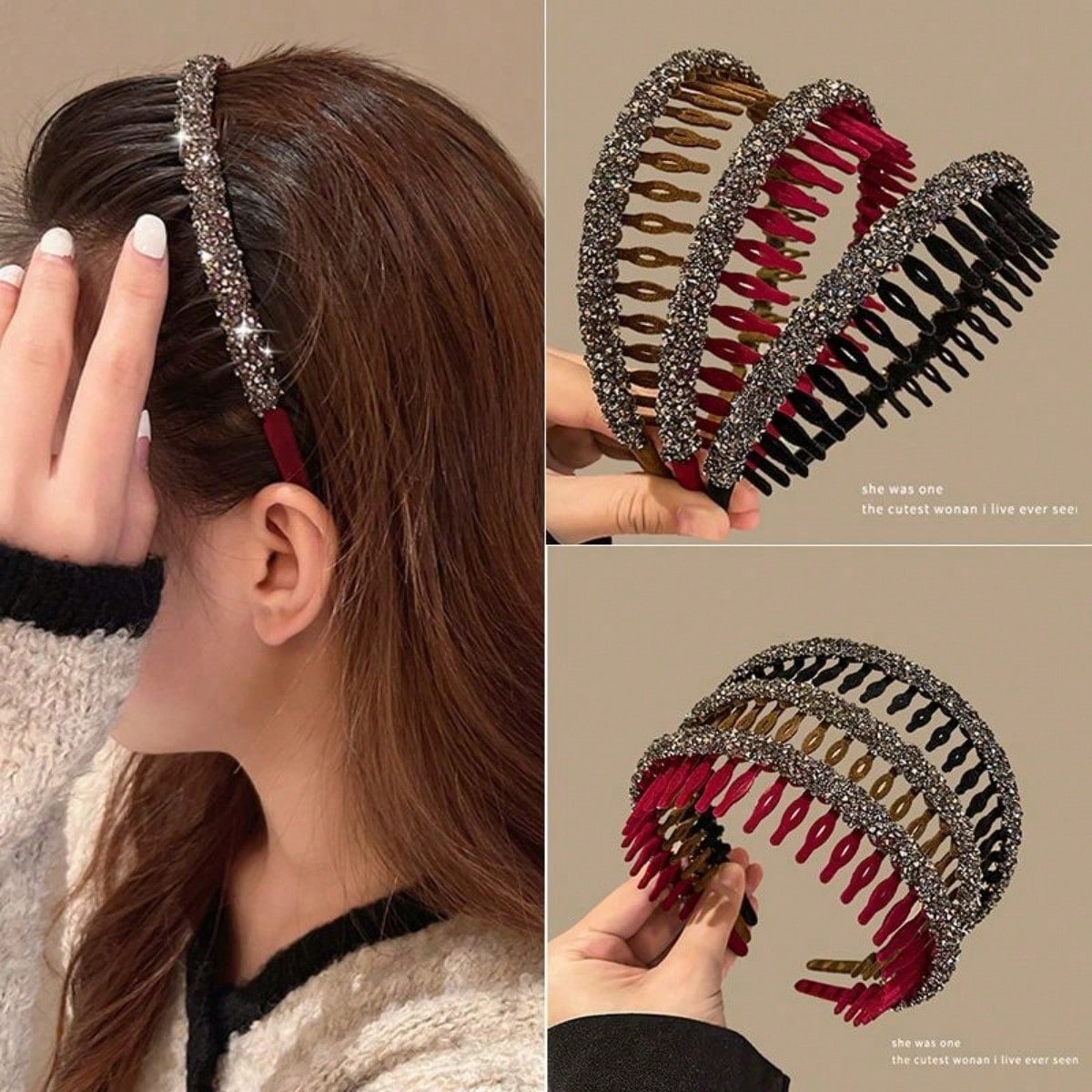 Velvet Non-Slip Headband - Sec - Hair Care Is Self Care ulasan dan harga
