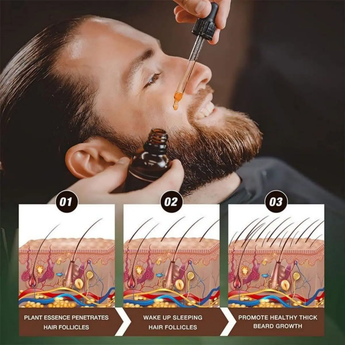 Fast Beard Growth Oil Beard Oi - Hair Care Fragrance Essential Oil ulasan dan harga