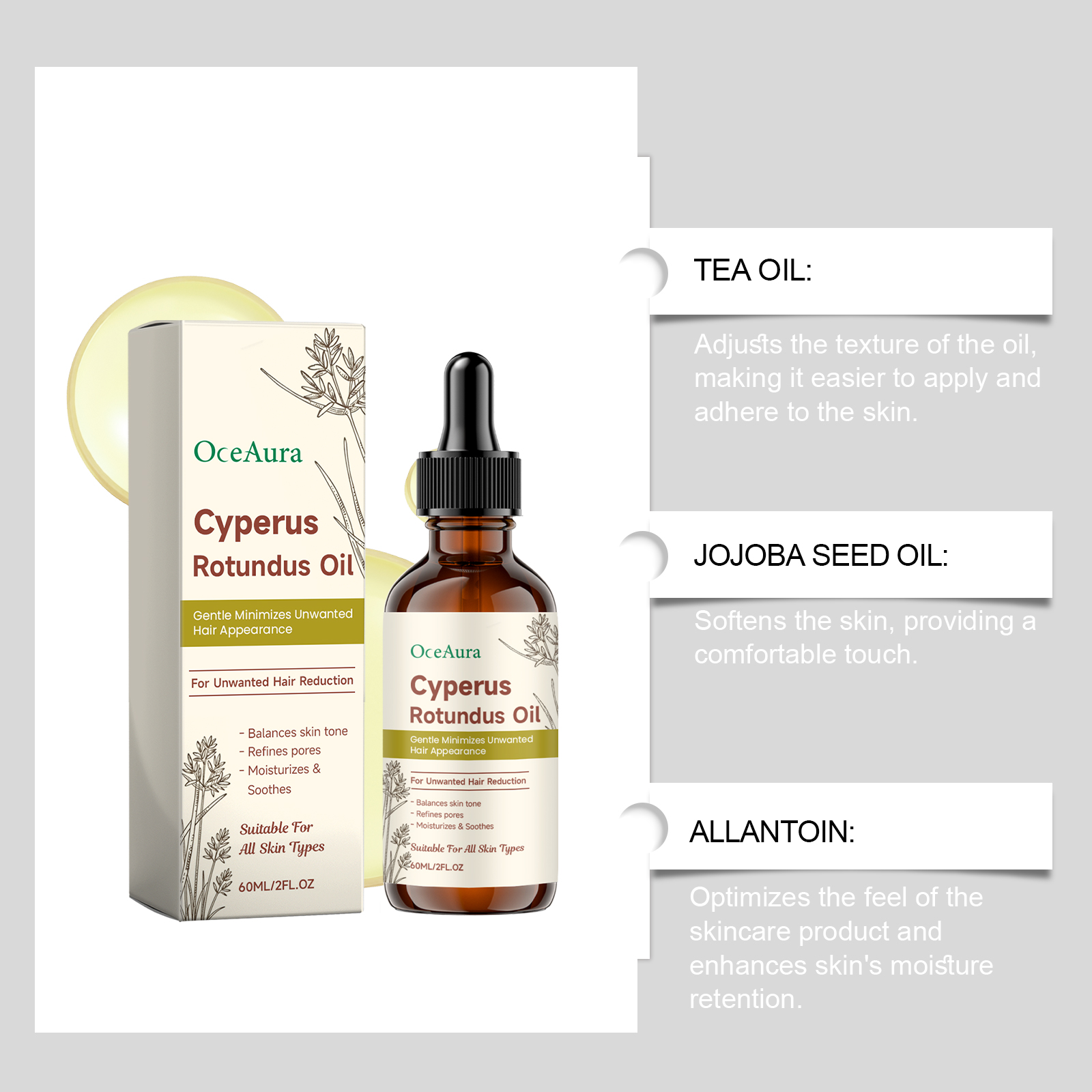 Cyperus Rotundus Hair Removal  - Hair Care Fragrance Essential Oil ulasan dan harga