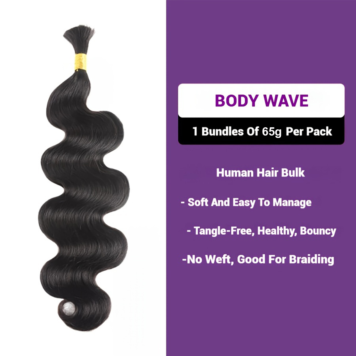 24 26 Inch Body Wave Bulk Huma - Hair Care Long Hair ulasan dan harga