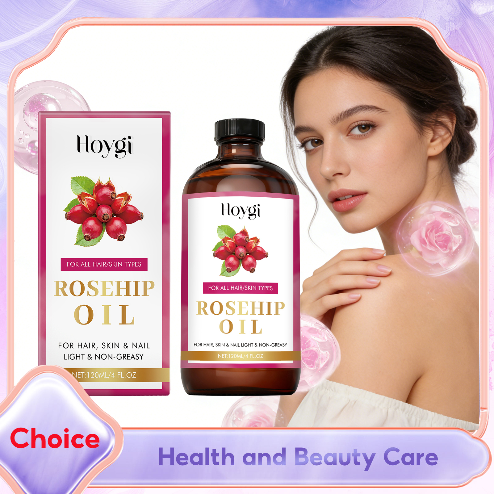 Natural Rosehip Seed Essential - Silk Press Serum ulasan dan harga