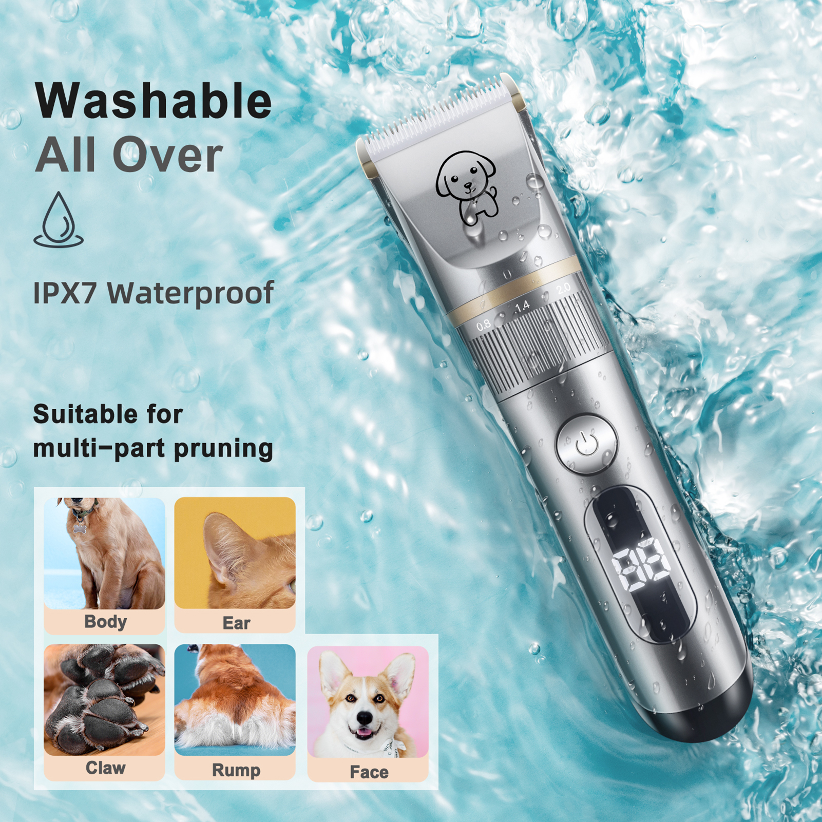 Pet Hair Trimmer Quiet Cat Cli - Hair Care Long Hair ulasan dan harga