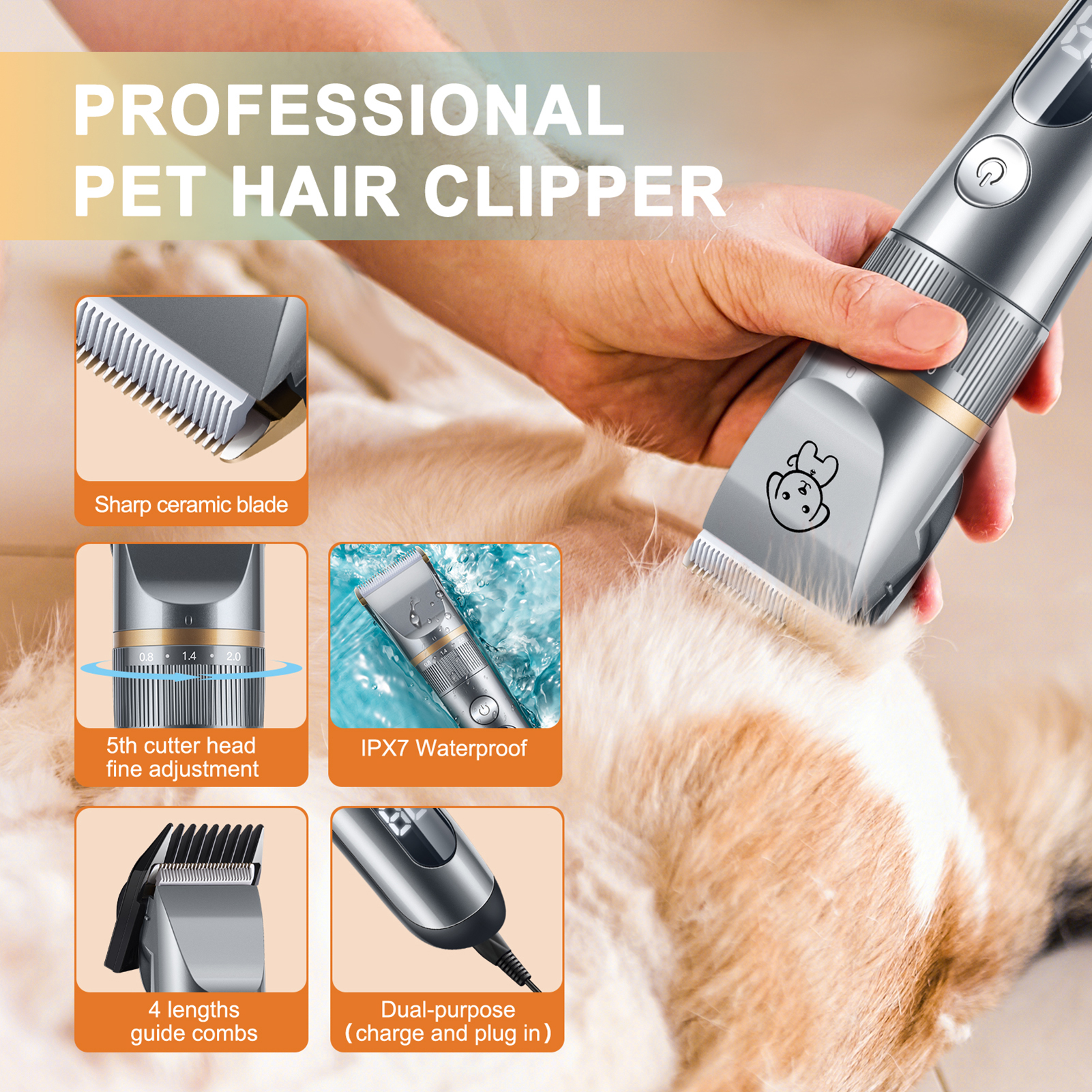 Pet Hair Trimmer Quiet Cat Cli - Hair Care Long Hair ulasan dan harga